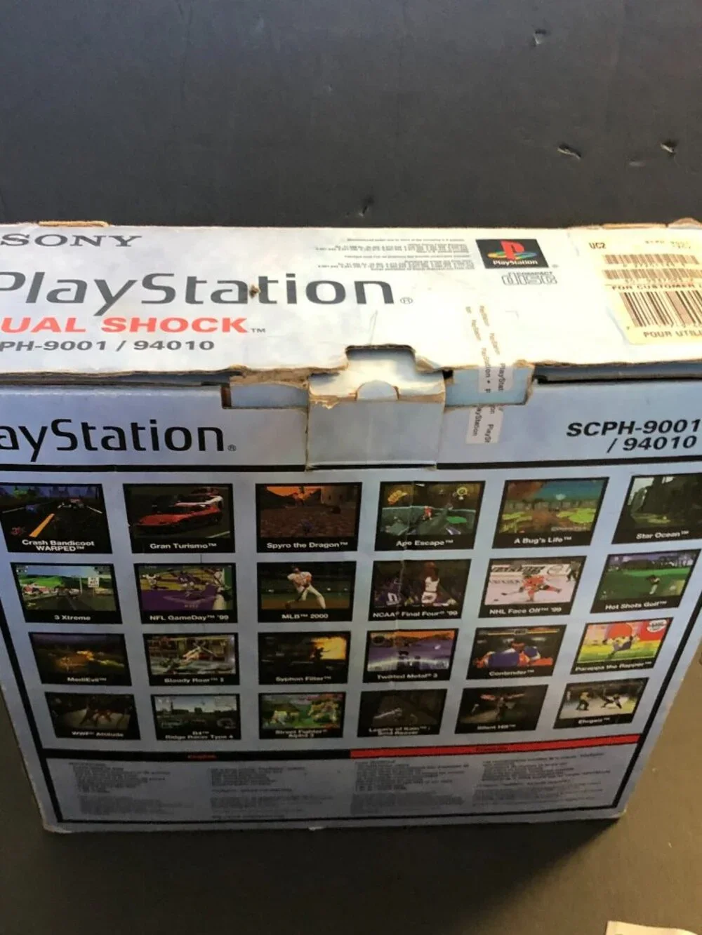 Sony PlayStation 1 PS1 Dual Shock 90s Original BOX ONLY NO FOAM/INSERTS READ